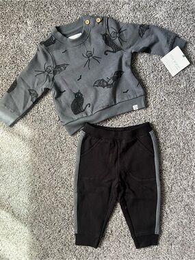 Little Planet Bat & Cat Sweatshirt with Joggers Set